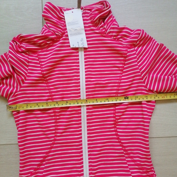 NWT Lole Women Pink Full Zip Essential Stripe Jacket. Size XS - Picture 12 of 16